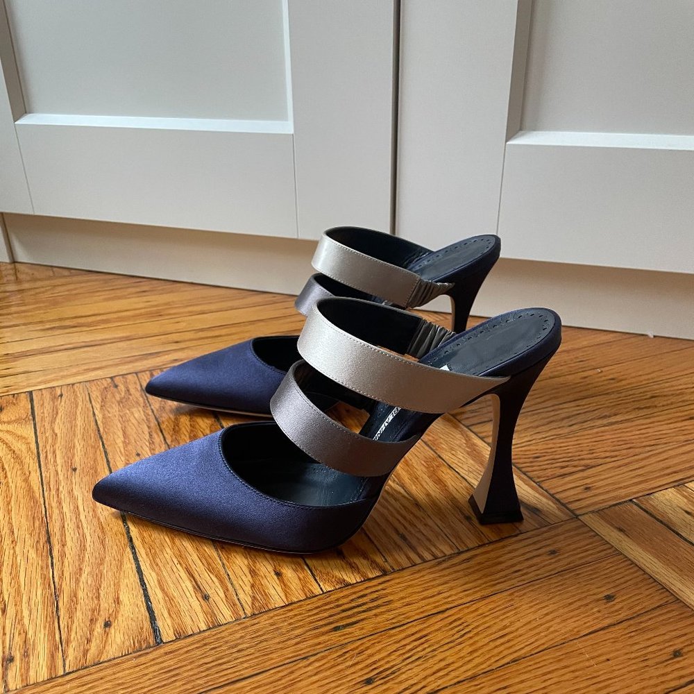 Silk Manolo Blahnik Heels